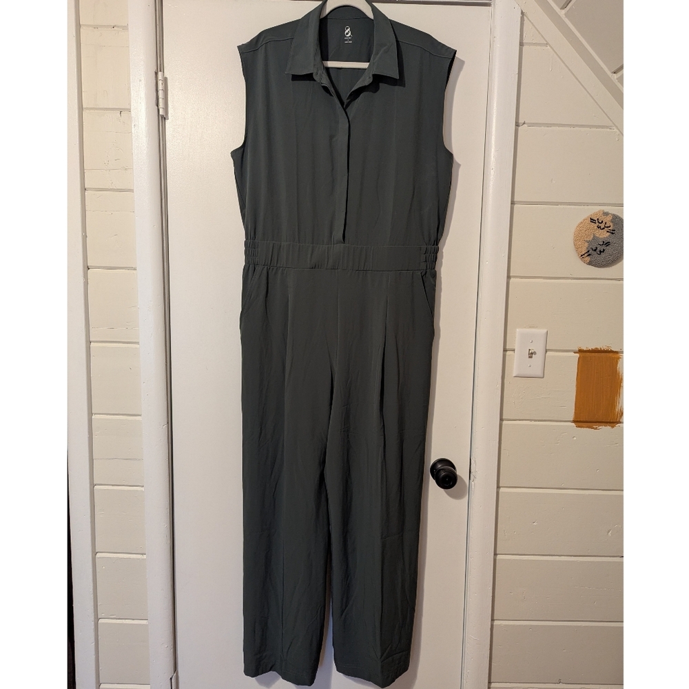 Lou & Grey Greyish-Green Sleeveless Jumpsuit